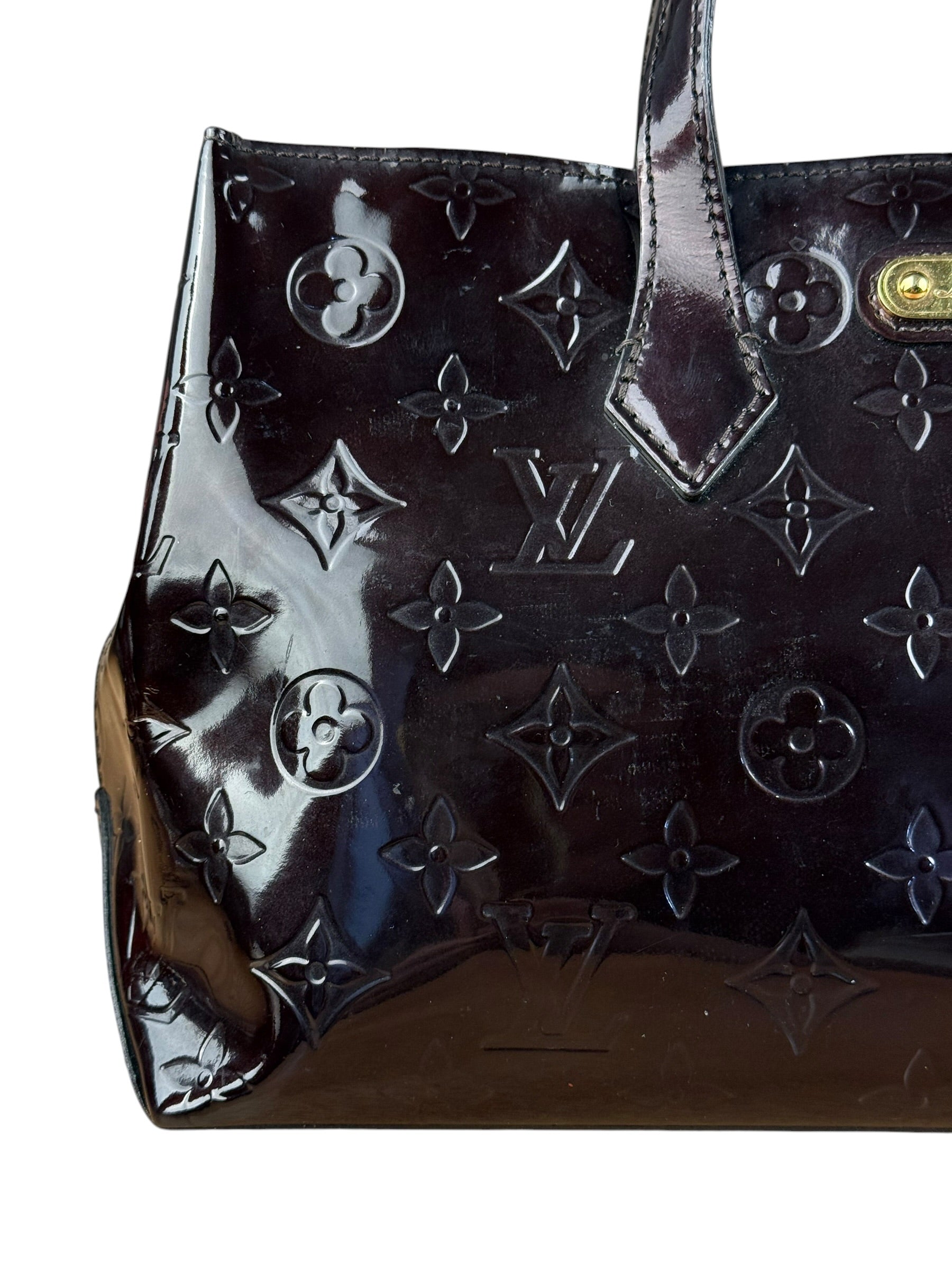 Louis Vuitton Amarante Monogram Vernis Wilshire Hand Bag PM