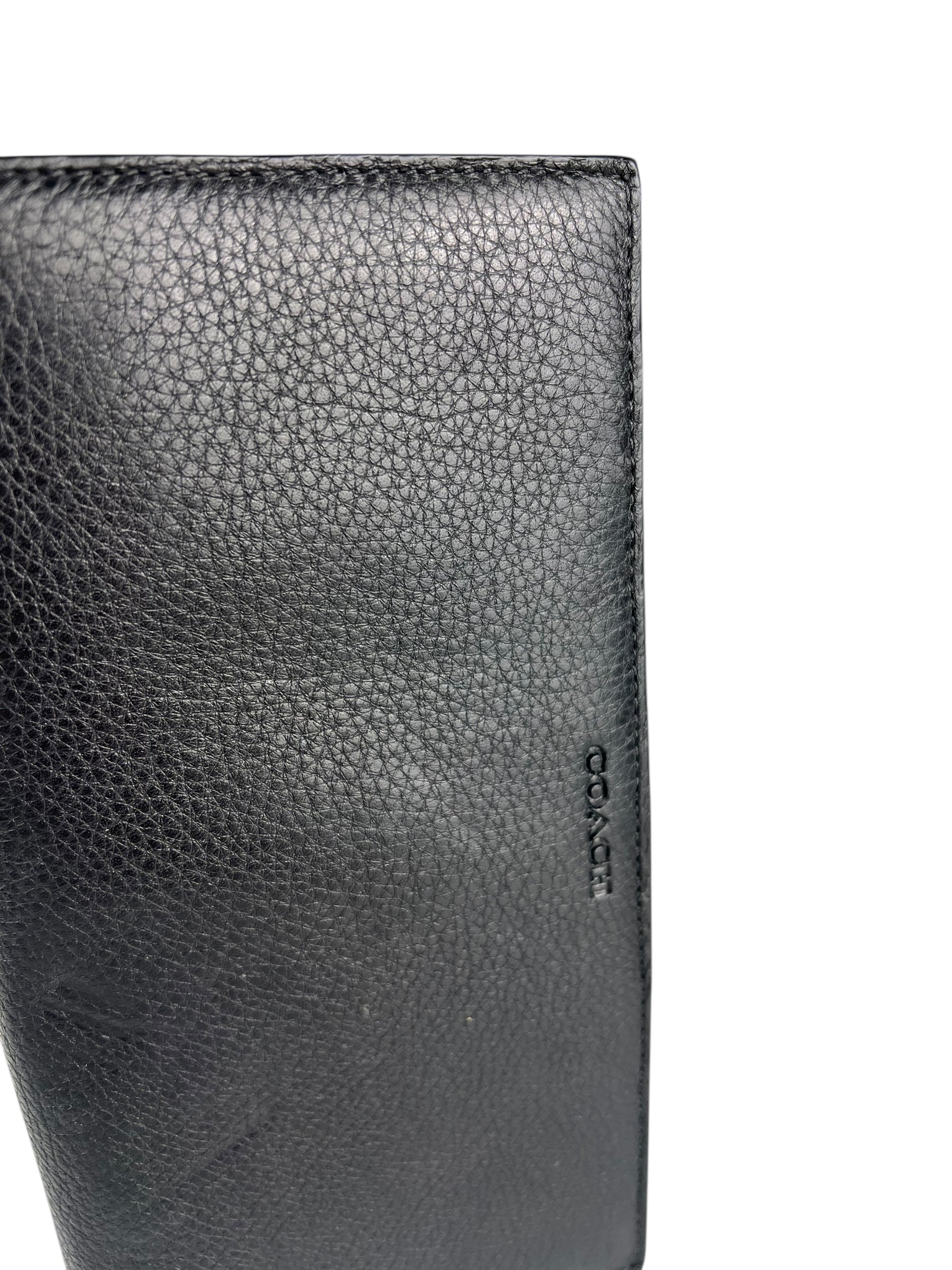 Coach Black Leather Long Wallet