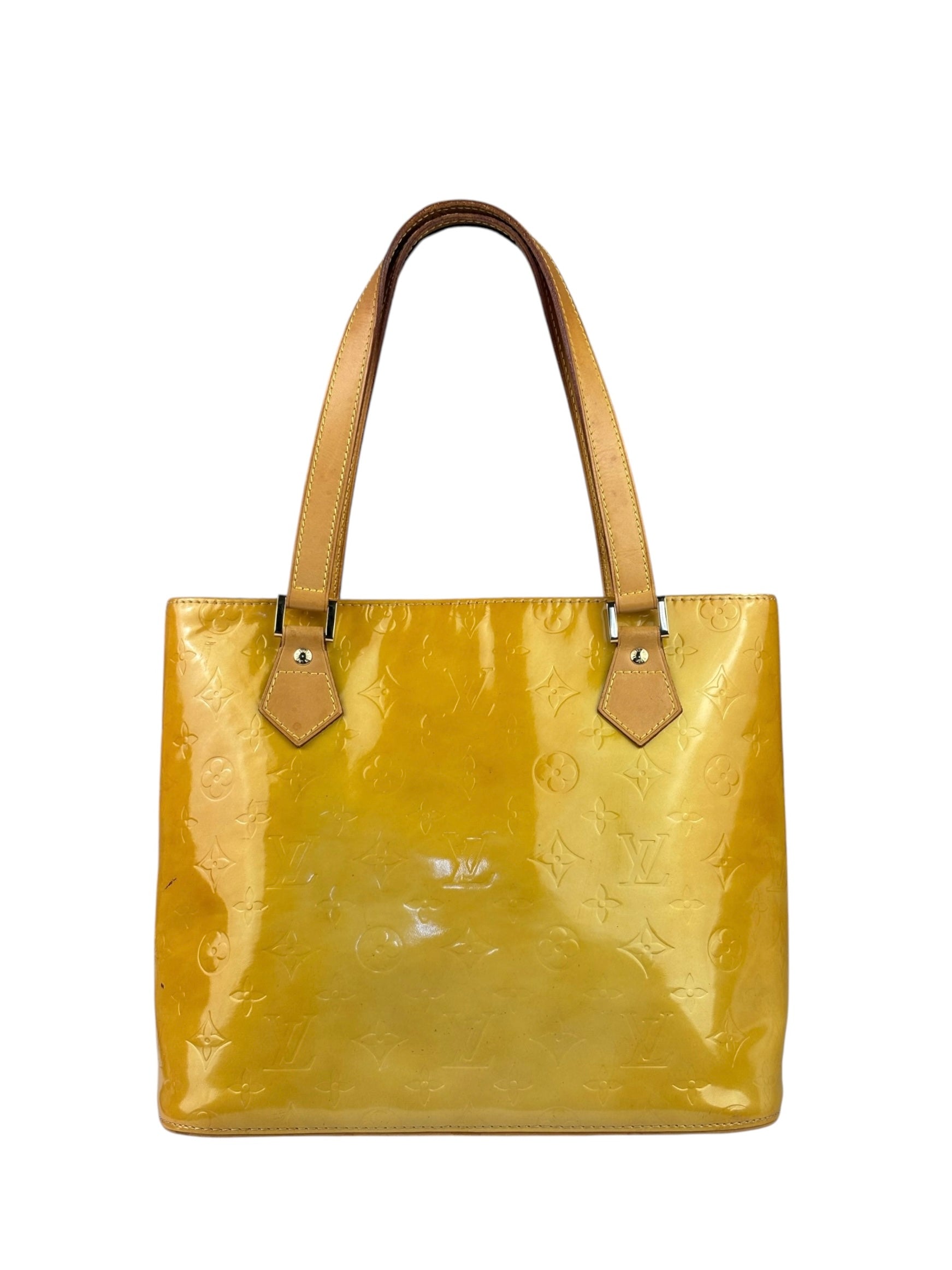 Louis Vuitton Yellow Vernis Houston Tote MM