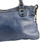 Balenciaga Blue Leather Two-Way First City Bag