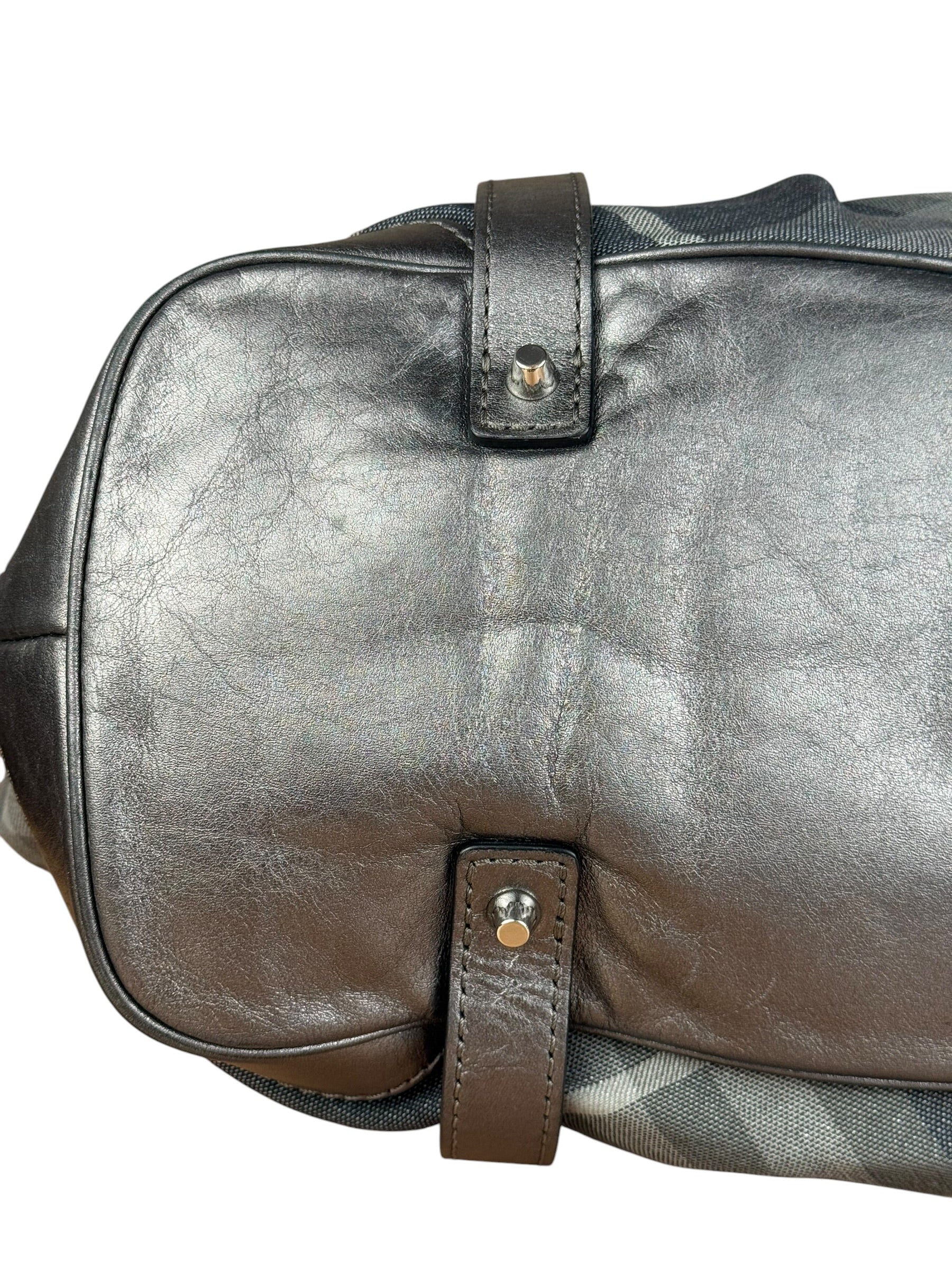 Burberry Vintage Grey Nova Check Shoulder Bag