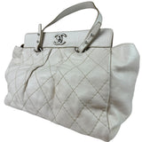 Chanel Beige Quilted Leather Tote 2009