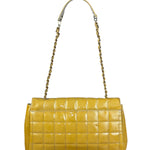 Chanel Yellow Patent Chocolate Bar Quilted CC Shoulder Bag 2002