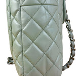Chanel Light Sage Green Medium Classic Flap Shoulder Bag 2008