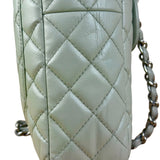 Chanel Light Sage Green Medium Classic Flap Shoulder Bag 2008