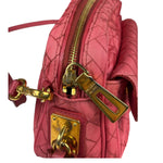 Prada Pink Leather Trim/Synthetic Tessuto Camera Bag