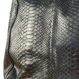 Bottega Veneta Black Snake Leather Brief Case