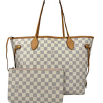 Louis Vuitton Damier Azur Neverfull MM w/ Pouch