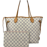 Louis Vuitton Damier Azur Neverfull MM w/ Pouch