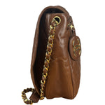 Chanel Brown Quilted Leather Flap Chain Messenger Bag