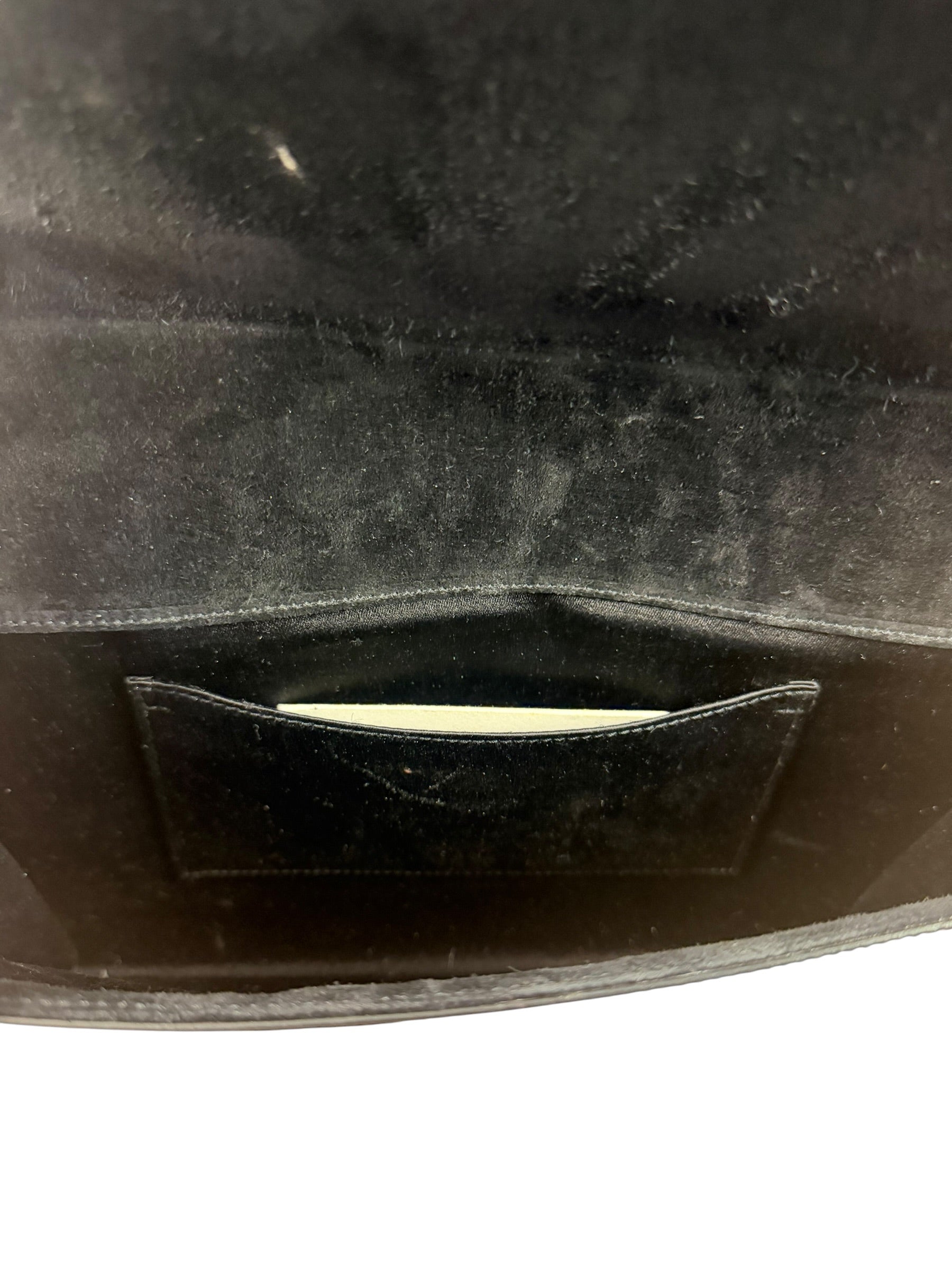 Yves Saint Laurent Black Patent Leather Belle De Jour Clutch