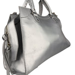 Balenciaga Carbon Fiber Silver Neo Classic City Bag Medium
