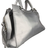 Balenciaga Carbon Fiber Silver Neo Classic City Bag Medium
