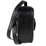 Ferragamo Black Leather Flap Mini Shoulder Bag