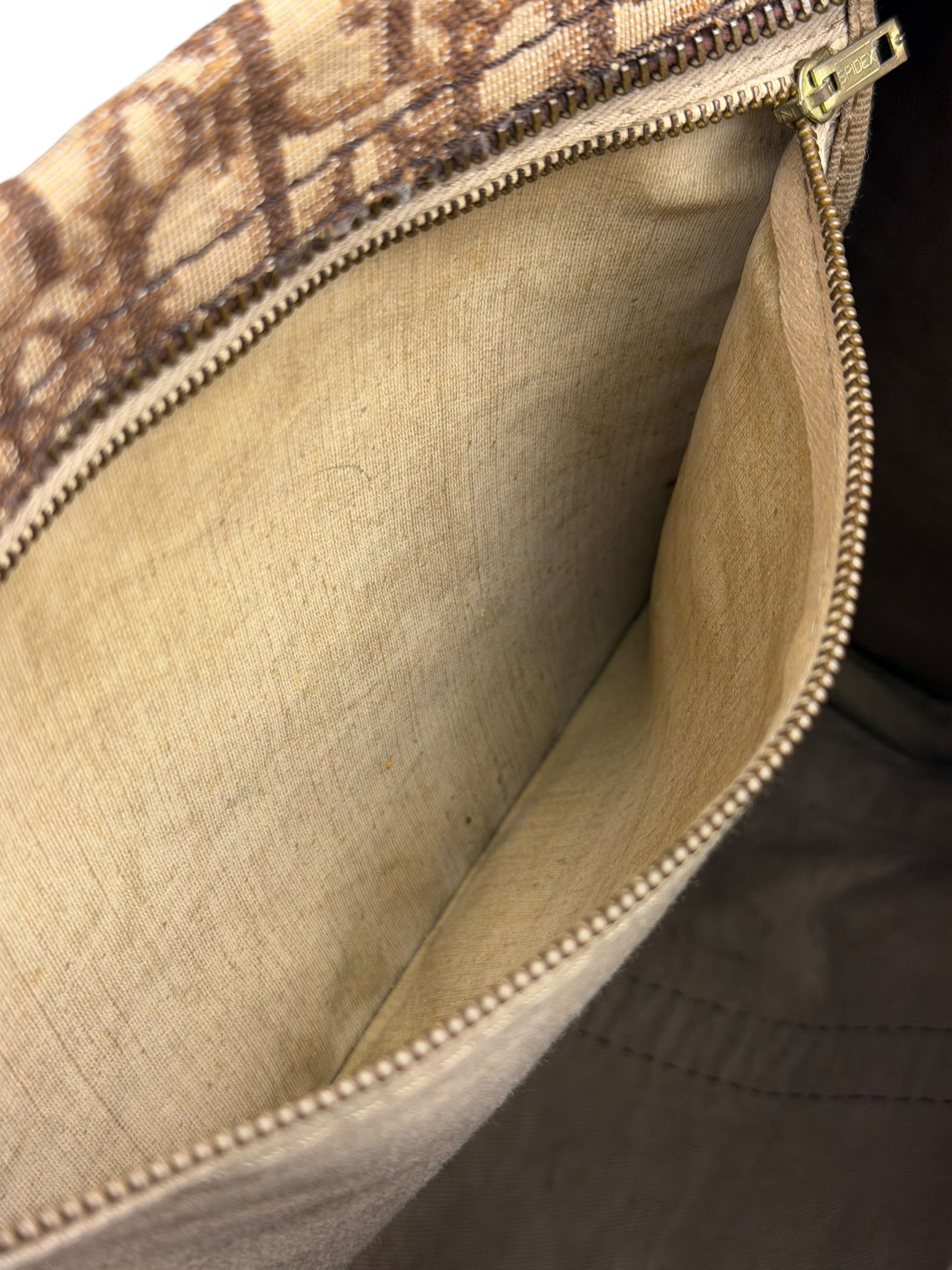 Christian Dior Brown Leather Trotter Boston Handbag
