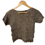 Issey Mayake Brown/Lilac Scrunched T-Shirt