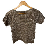 Issey Mayake Brown/Lilac Scrunched T-Shirt