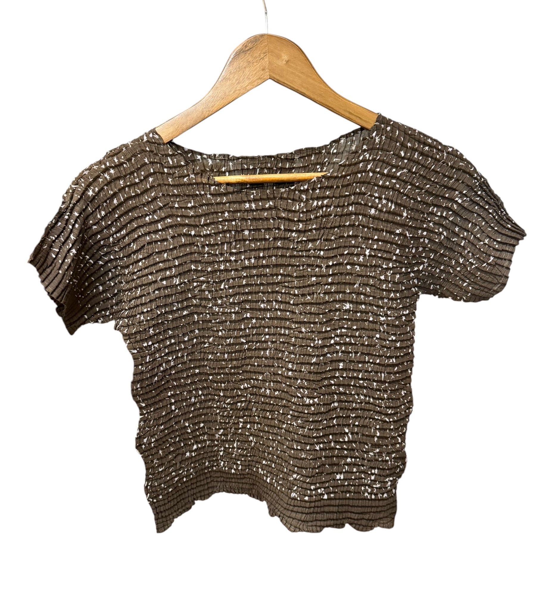 Issey Mayake Brown/Lilac Scrunched T-Shirt