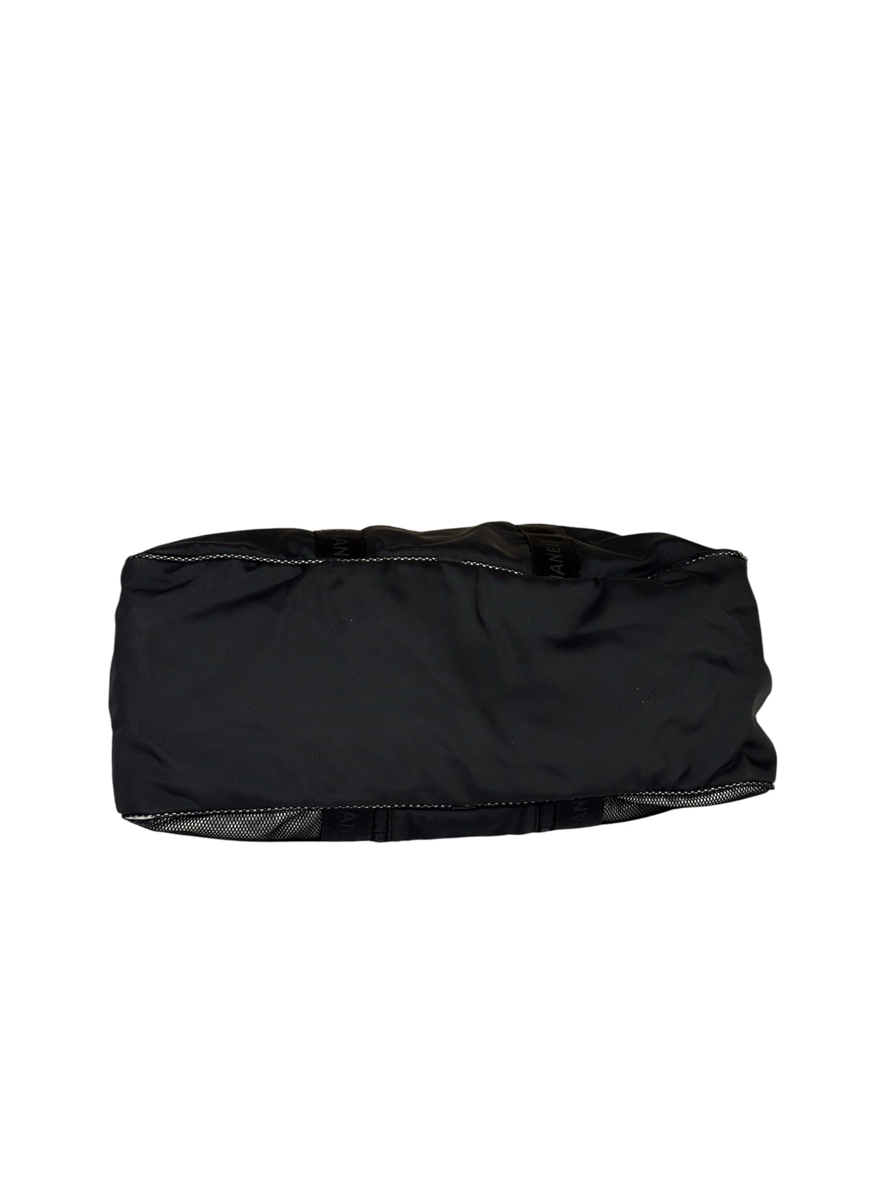 Chanel Black NylonSport Line Duffle Mesh Large Bag 2000's