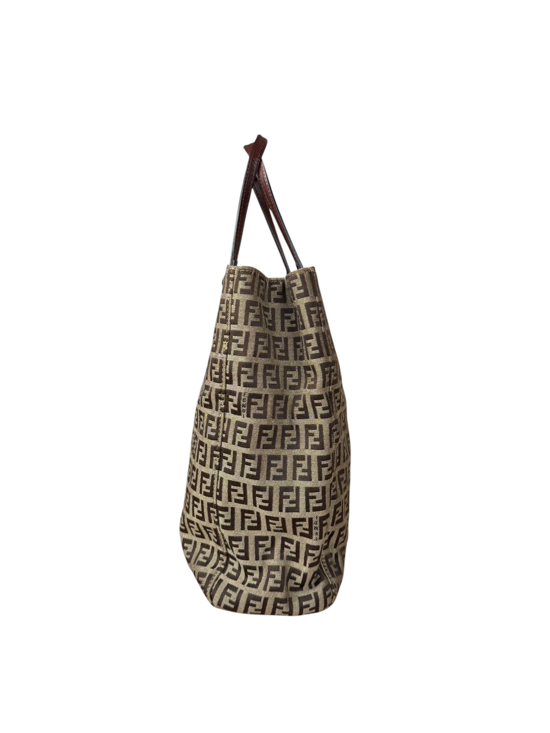 Fendi FF Canvas Top Handle Tote