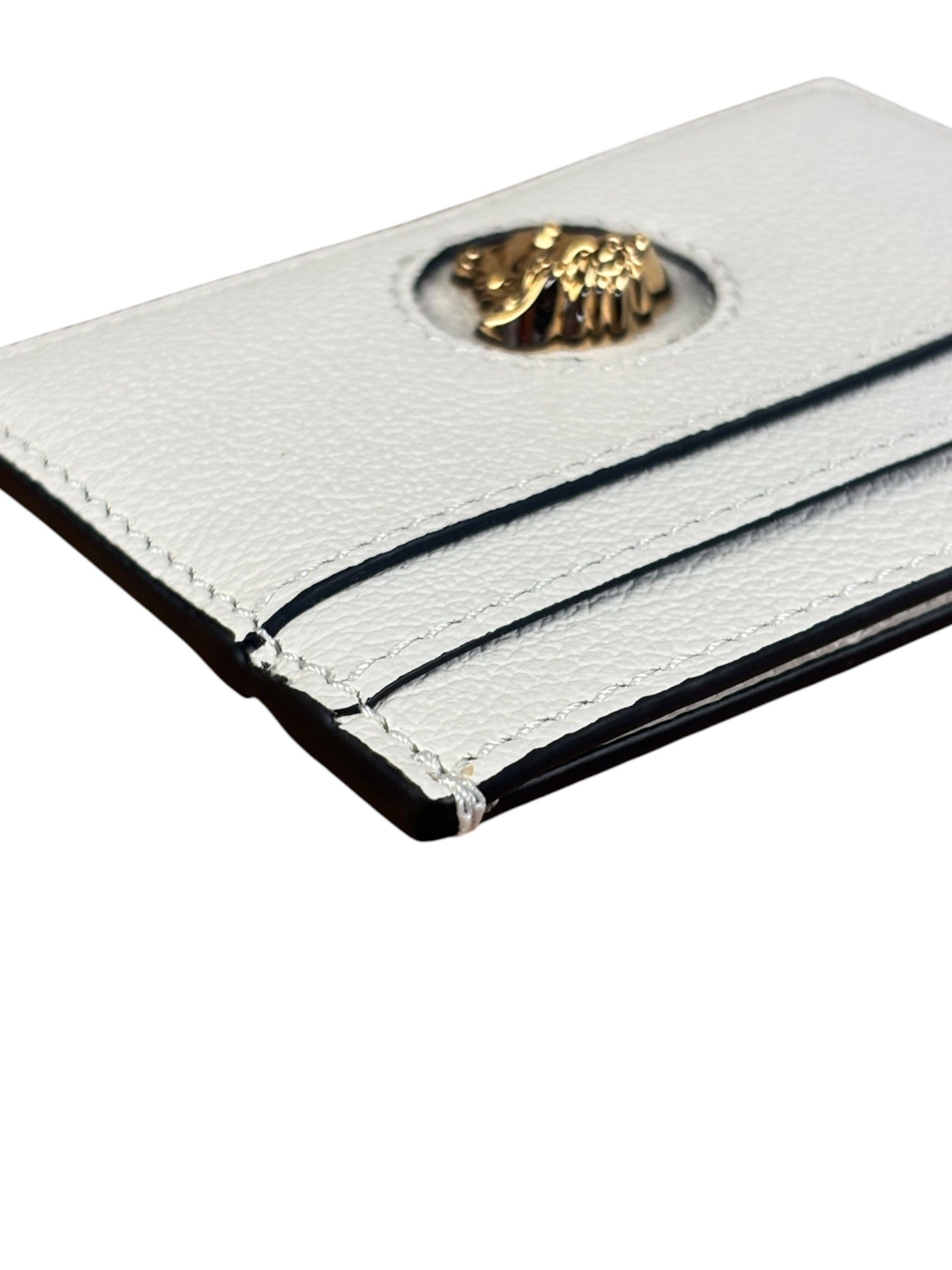 Versace White Leather Medusa Card Holder