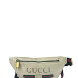 Gucci Cream Leather Print Belt Bag