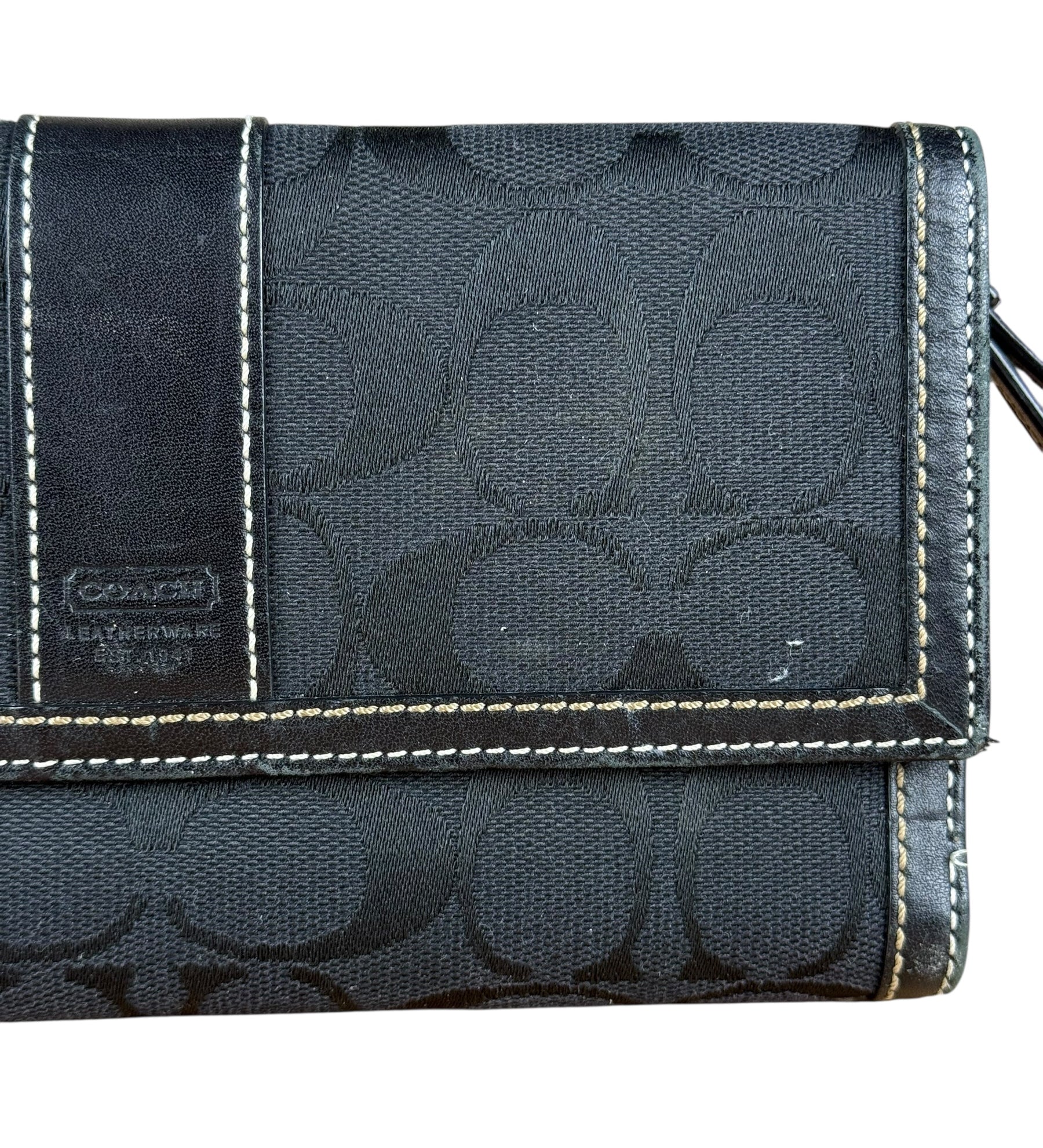 Coach Vintage Signature C Long Wallet Black