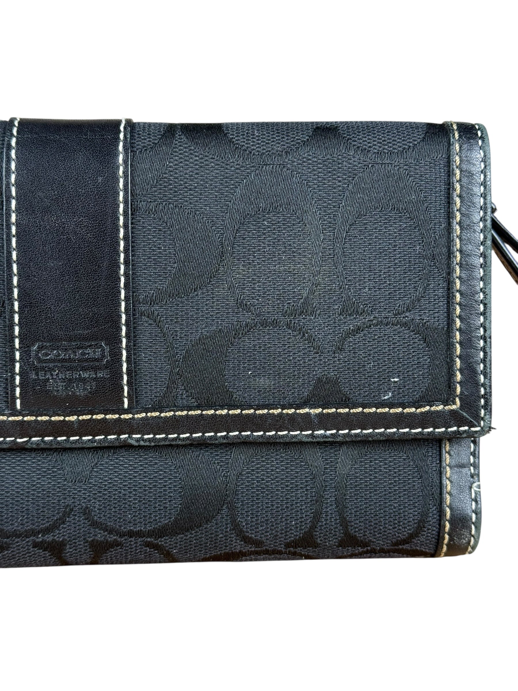 Coach Vintage Signature C Long Wallet Black