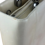 Christain Dior Leather Chrome Beaded Malice Tote Bag