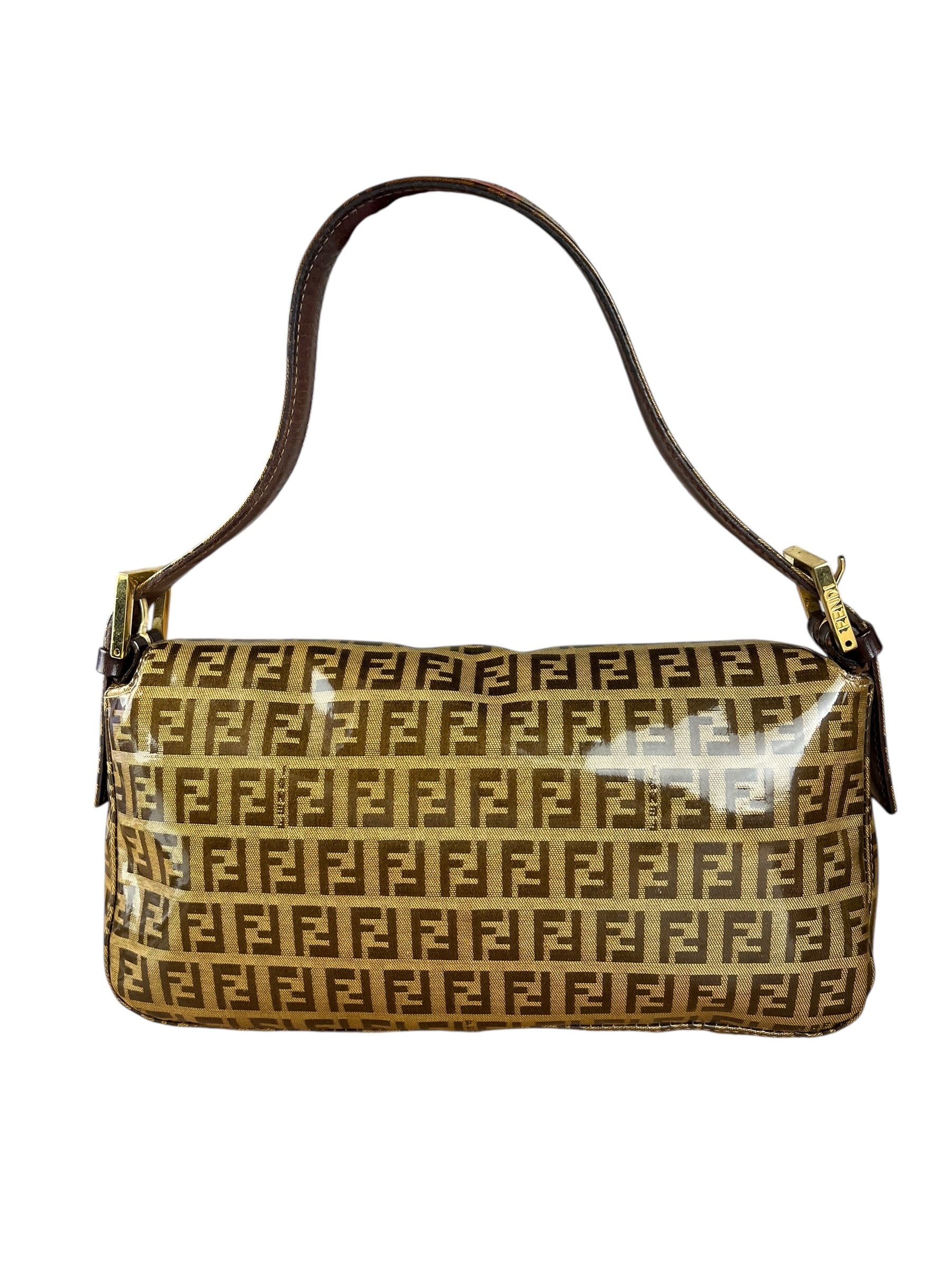 Fendi FF Sequin PVC Coated Canvas Baguette