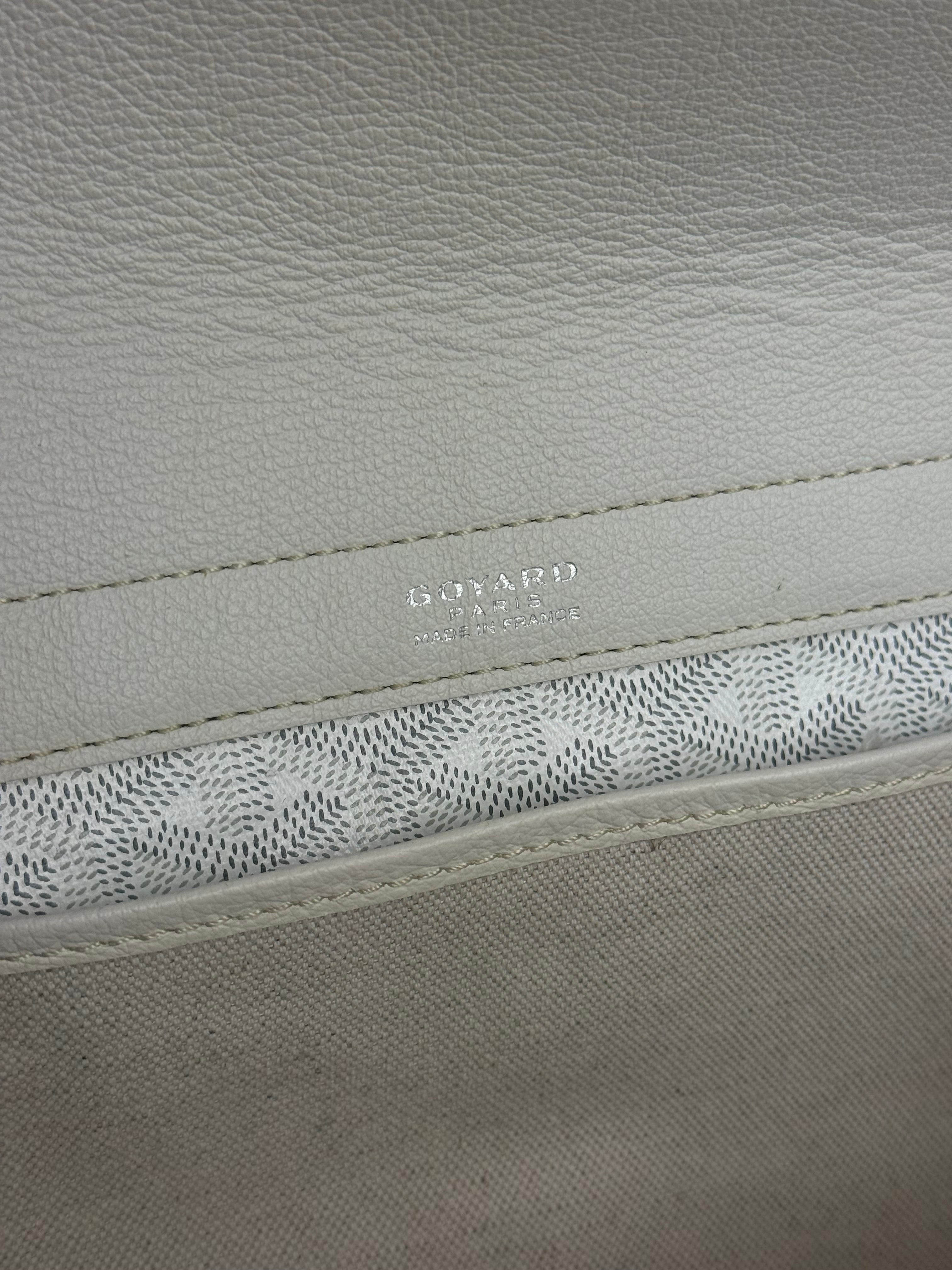 Goyard White Goyardine Sac Rouette PM Shoulder Tote