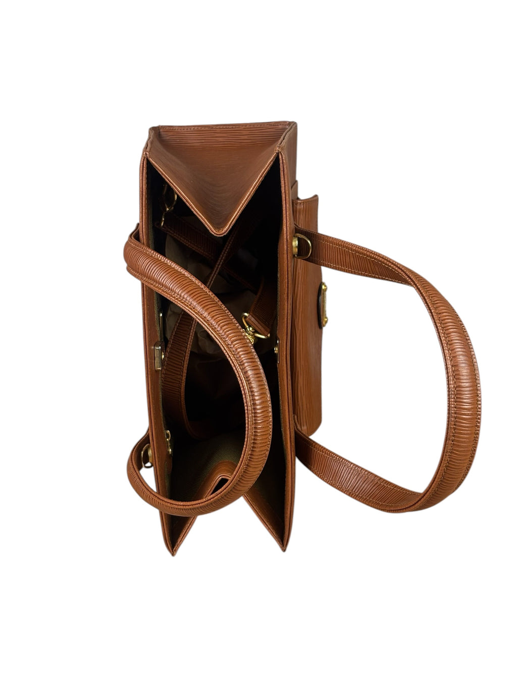 Fendi Clay Brown Epi Leather Monceau Two-Way Bag