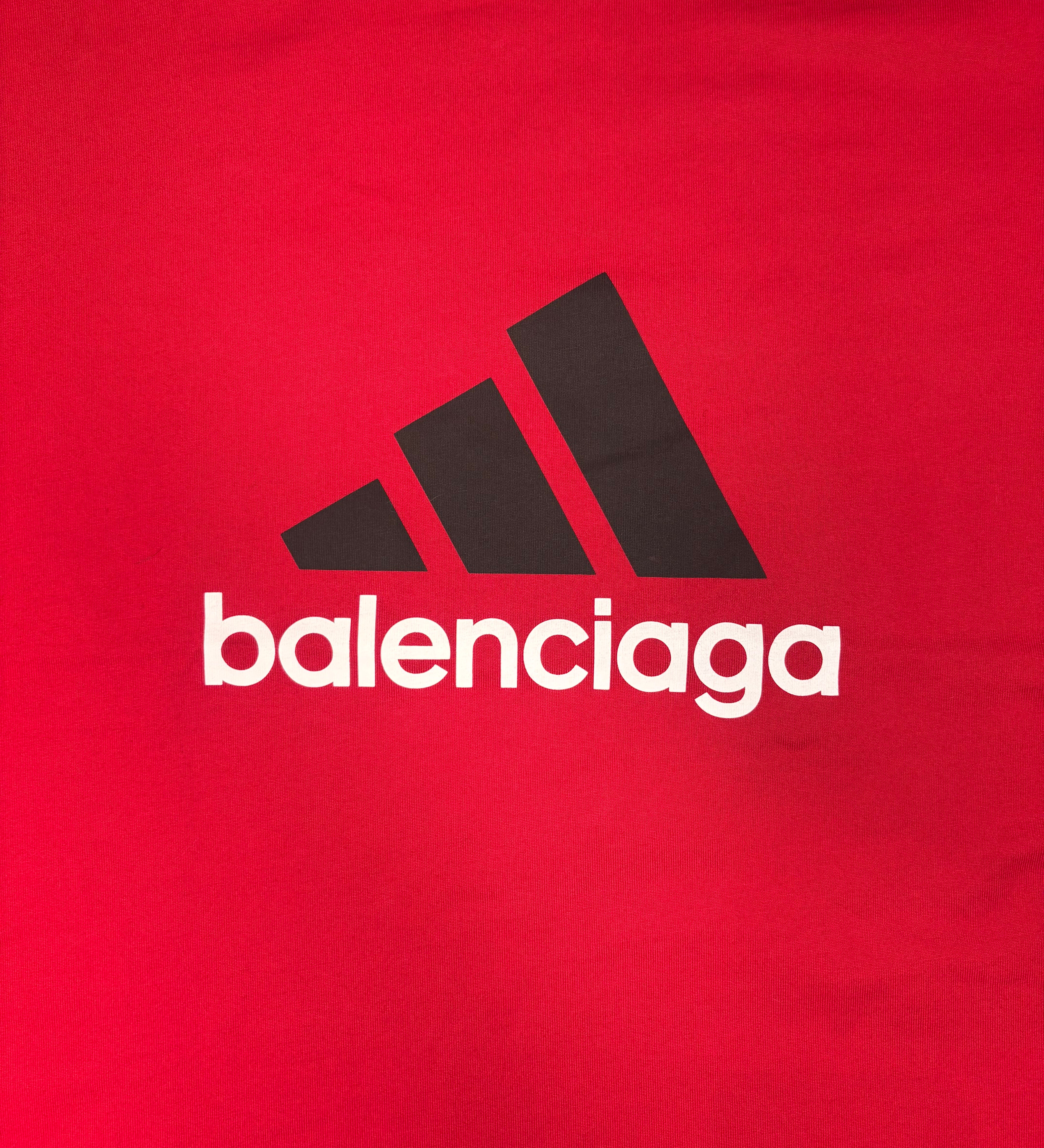 Balenciaga X Adidas Red Logo Tee