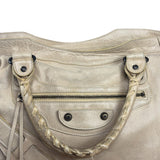 Balenciaga Vintage Almond Beige Leather Small City Two-Way Bag