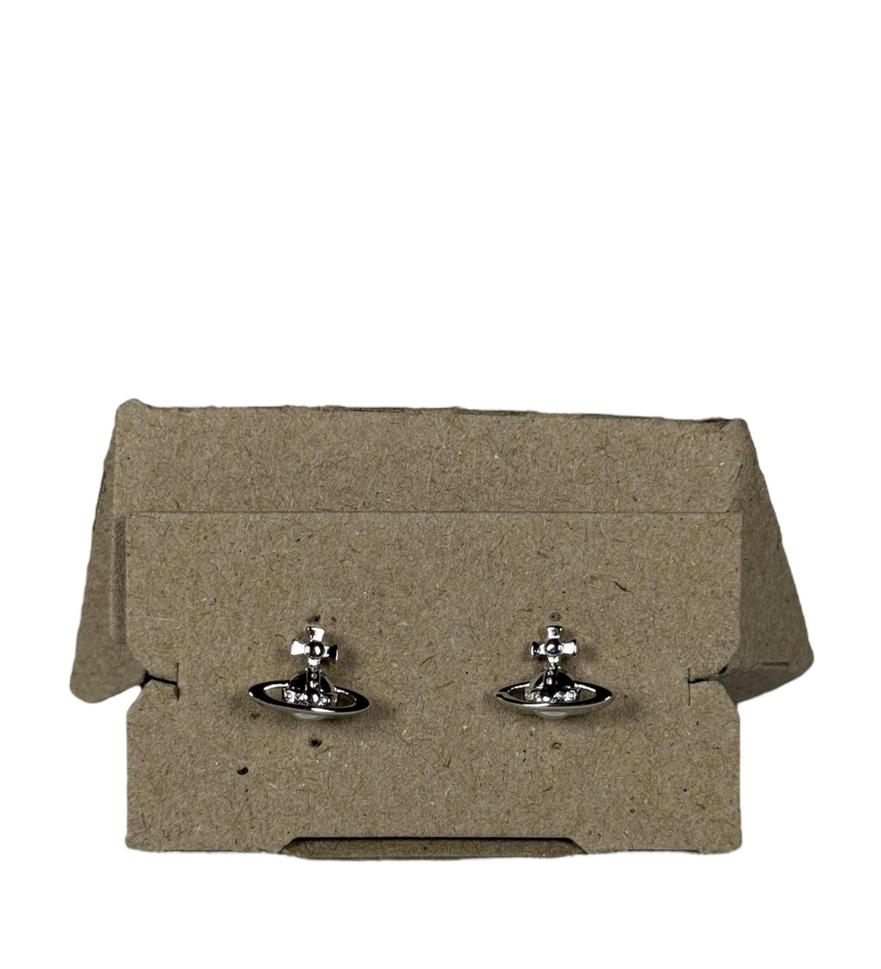 Vivienne Westwood Mini Bas Relief Silver Earrings