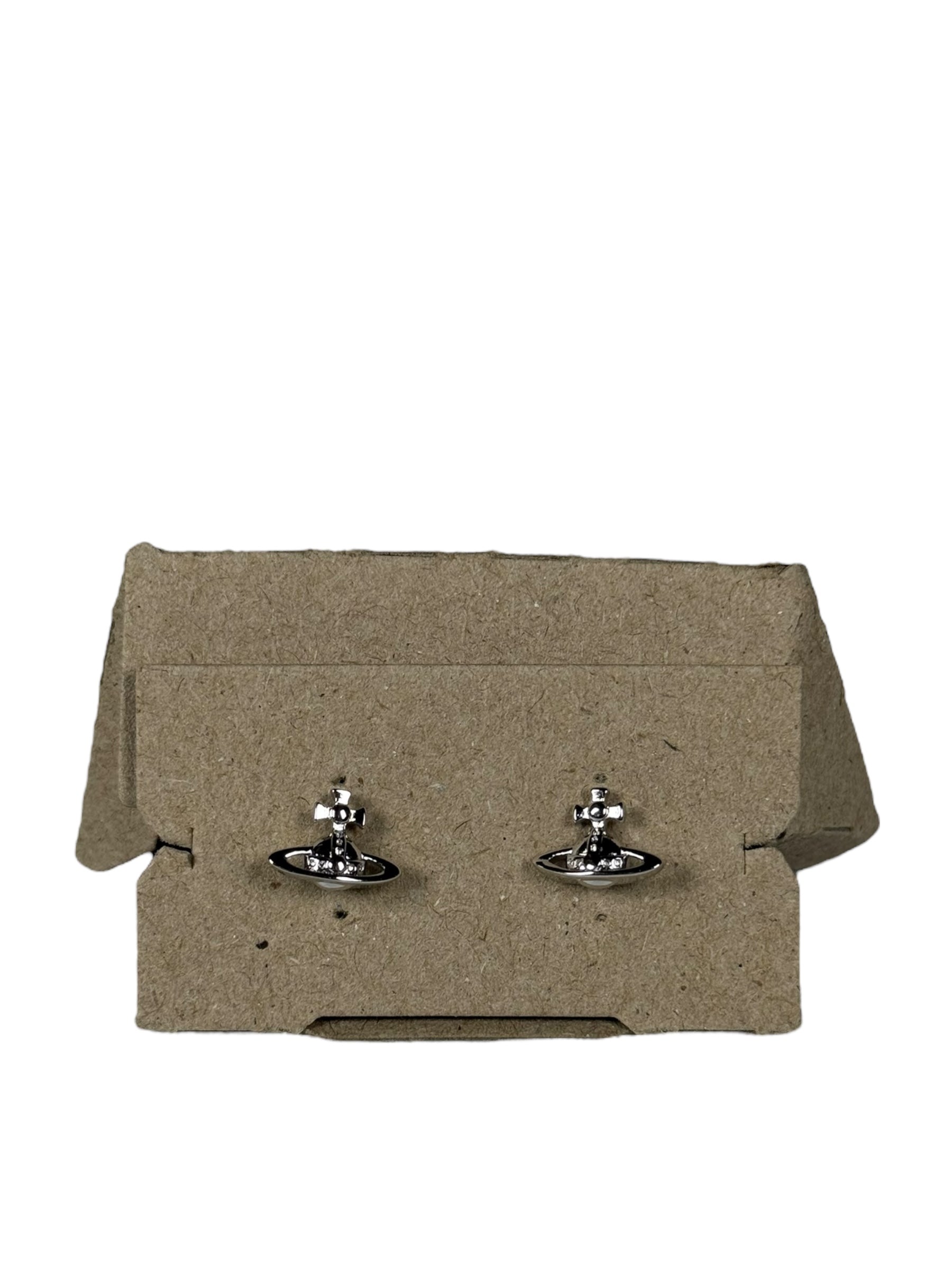 Vivienne Westwood Mini Bas Relief Silver Earrings