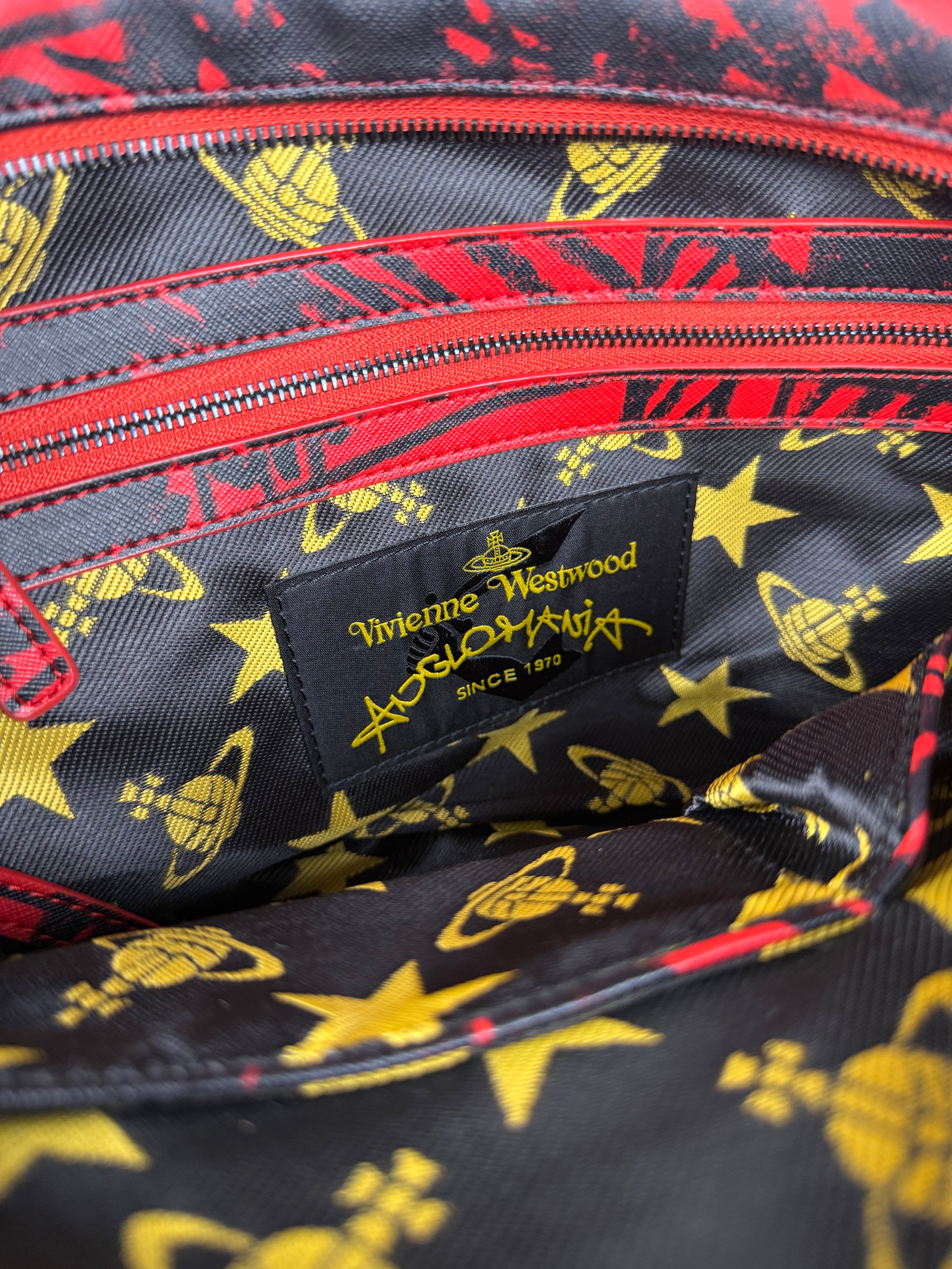 Vivienne Westwood Grafiti Plaid Boston Bag