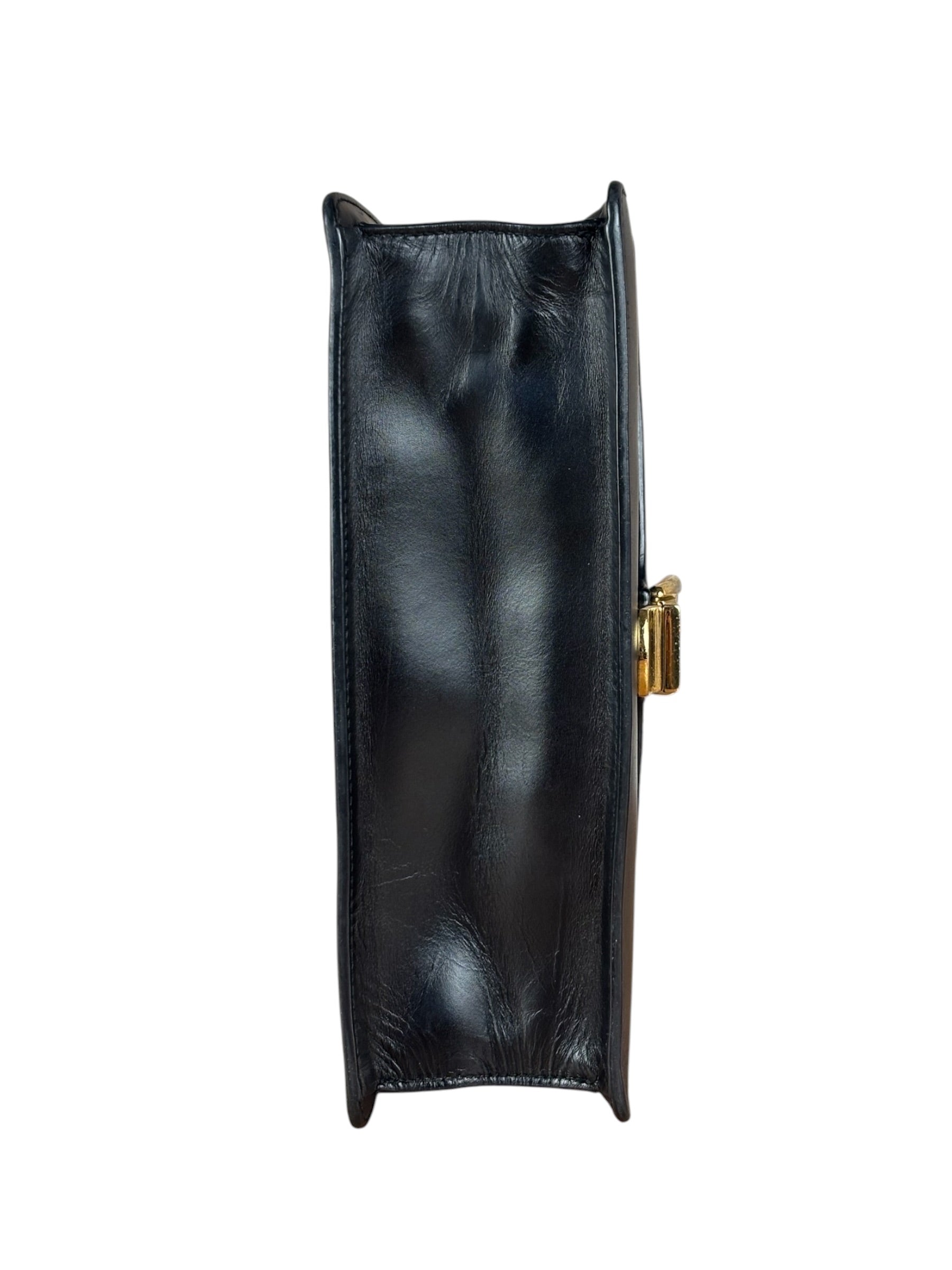 Gucci Black Leather Small Sylvie Shoulder Bag