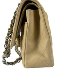Chanel Beige Quilted Caviar Double Flap 2009