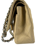 Chanel Beige Quilted Caviar Double Flap 2009