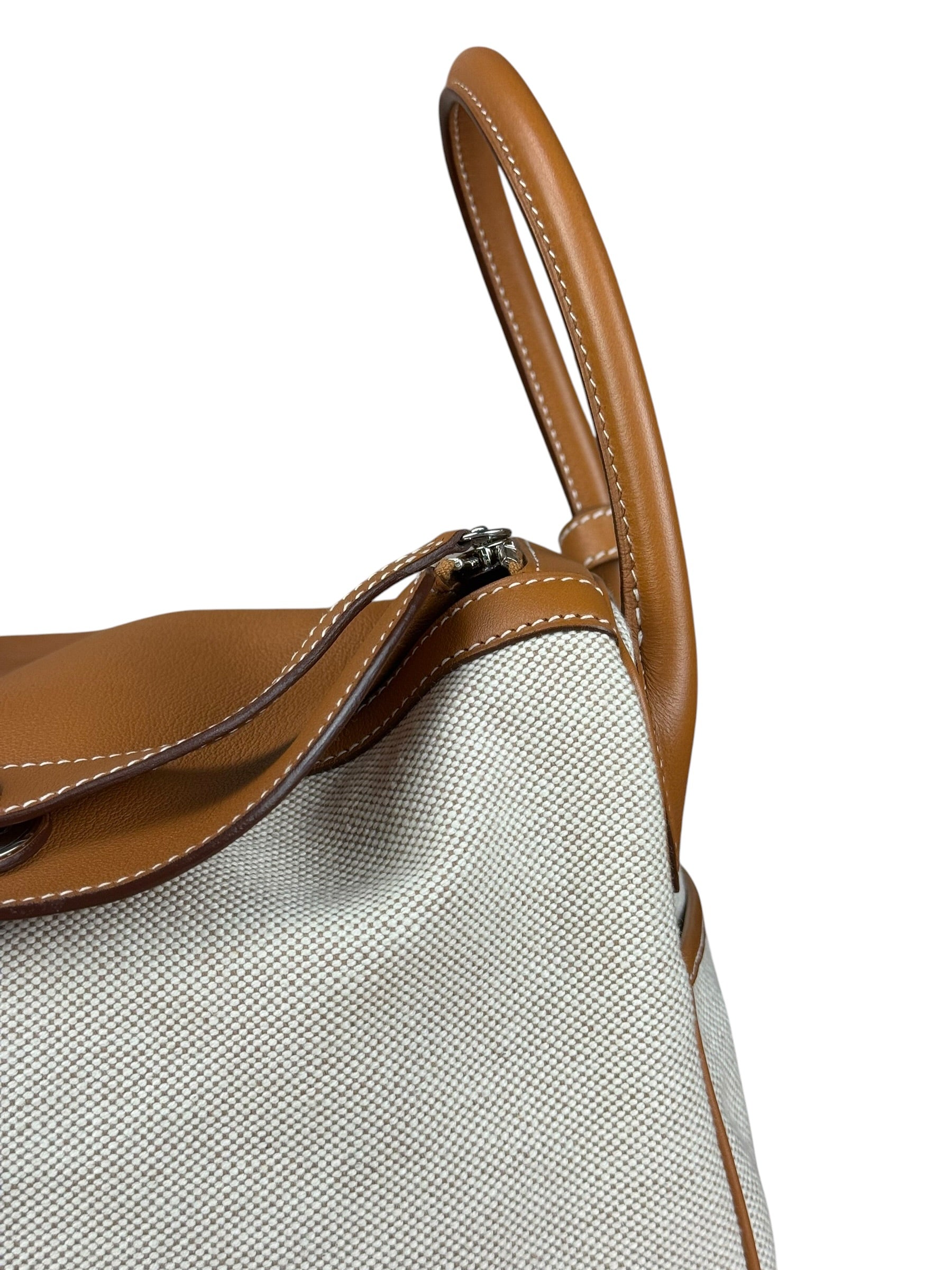 Hermes Toile Swift Canvas/Leather Lindy 30 Beige/Brown 2007