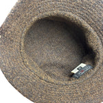 Hermes Vintage Brown Leather-Trimmed Motsch Bucket Hat