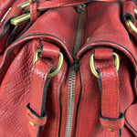 Chloe Red Leather Paddington Medium Satchel Two-Way Bag