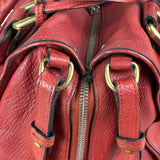 Chloe Red Leather Paddington Medium Satchel Two-Way Bag