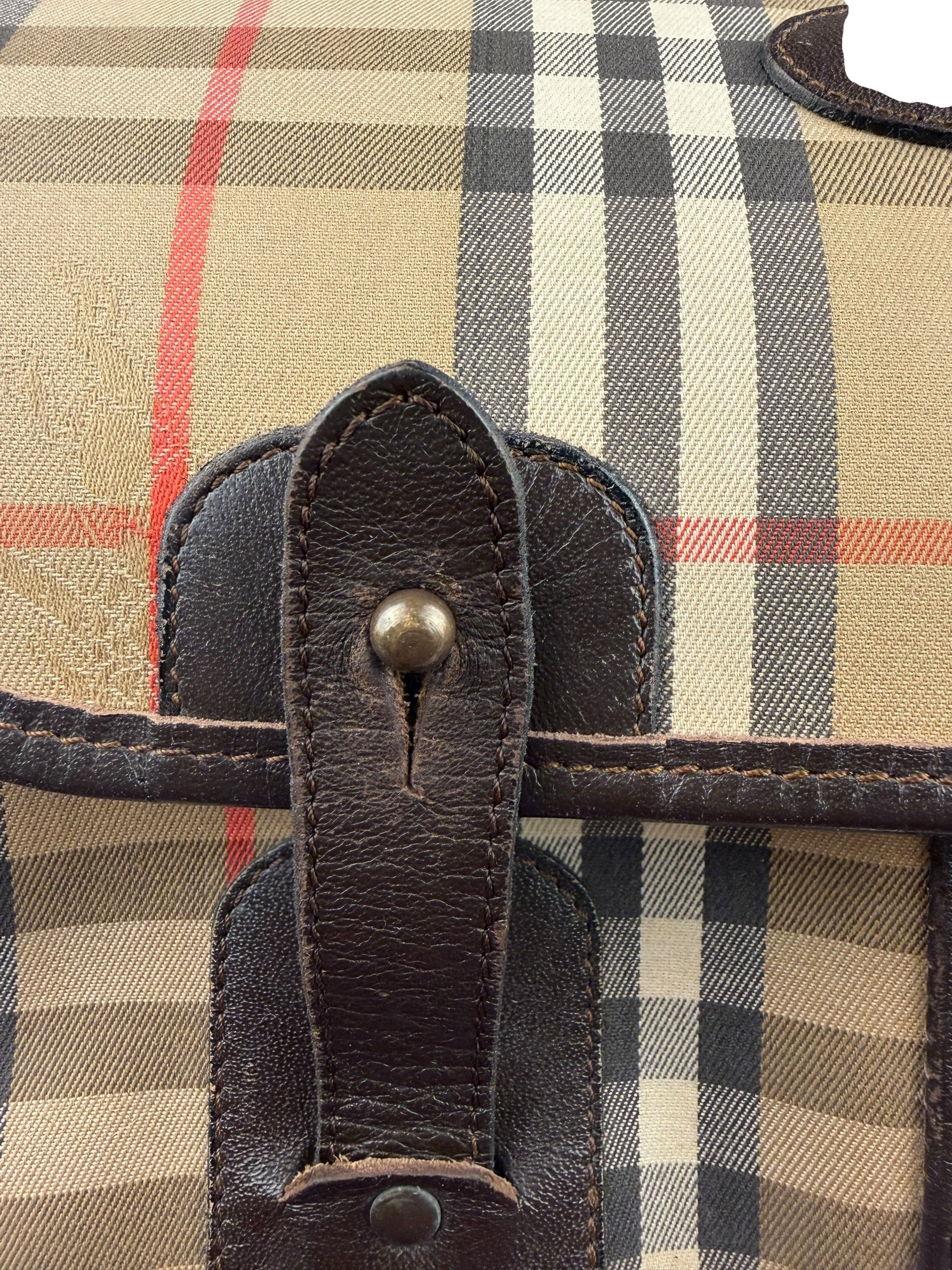 Burberry Vintage Beige/Dark Brown House Shoulder Bag