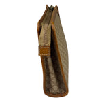 Celine Brown Leather Macadam Pouch