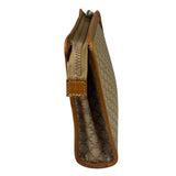 Celine Brown Leather Macadam Pouch
