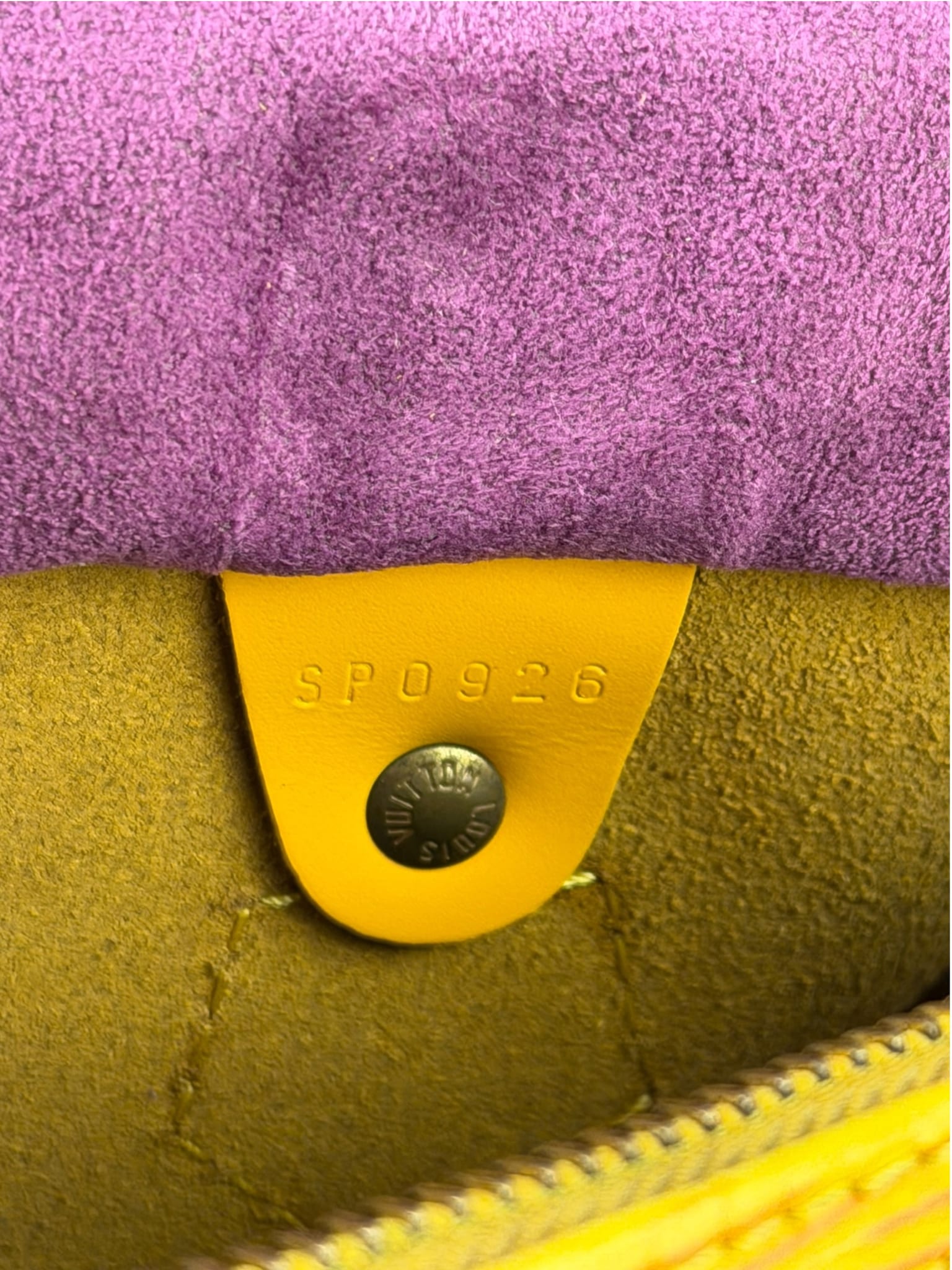 Louis Vuitton Yellow Epi Leather Speedy 25