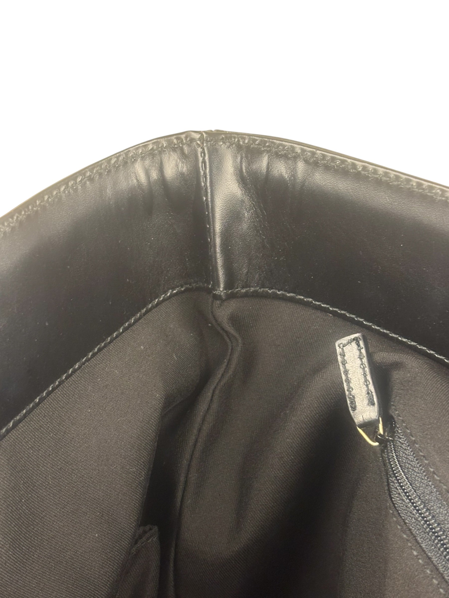 Gucci GG Black Canvas Capri Chain Tote Bag