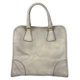 Prada Saffiano Lux Leather Grey 2Way Shopping Bag